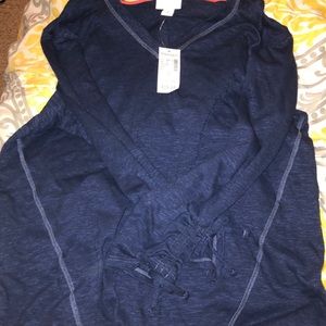 Dress barn, long sleeves, hood, with tags